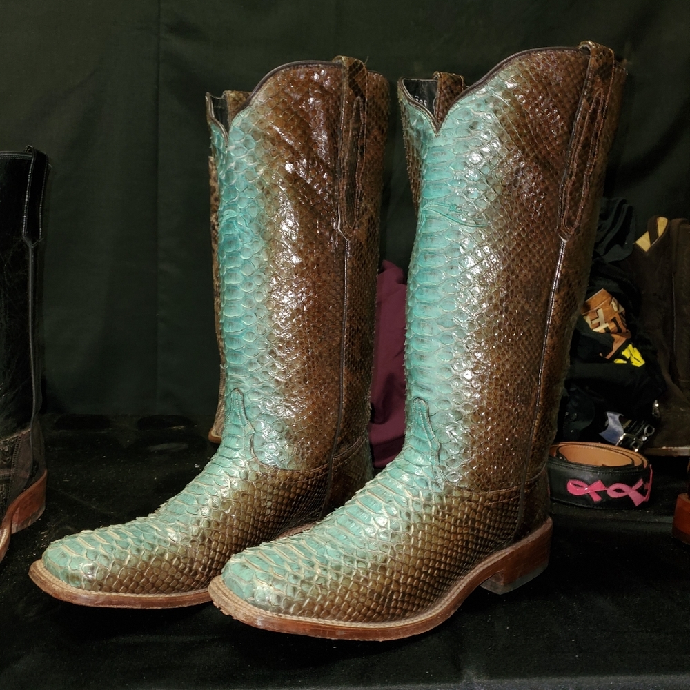 cowboy boots 100 % pure snake skin